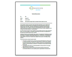 Spanish Springs Valley 2024 Groundwater Model Update