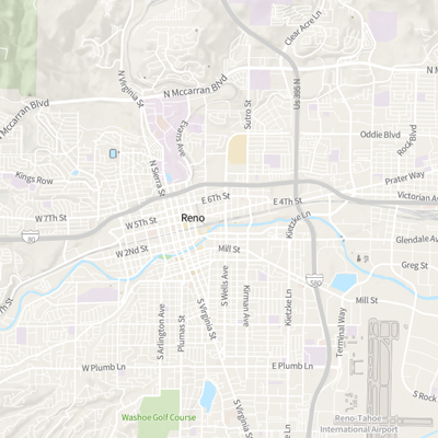 Map of Reno area.