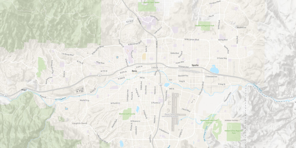 Map of Reno area.