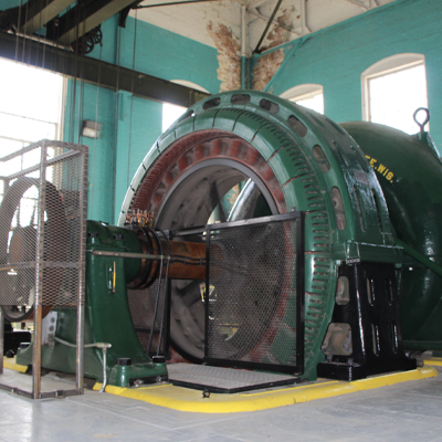 Image of hydroelectric generator at TMWA's Verdi Hydroelectric Power Plant.