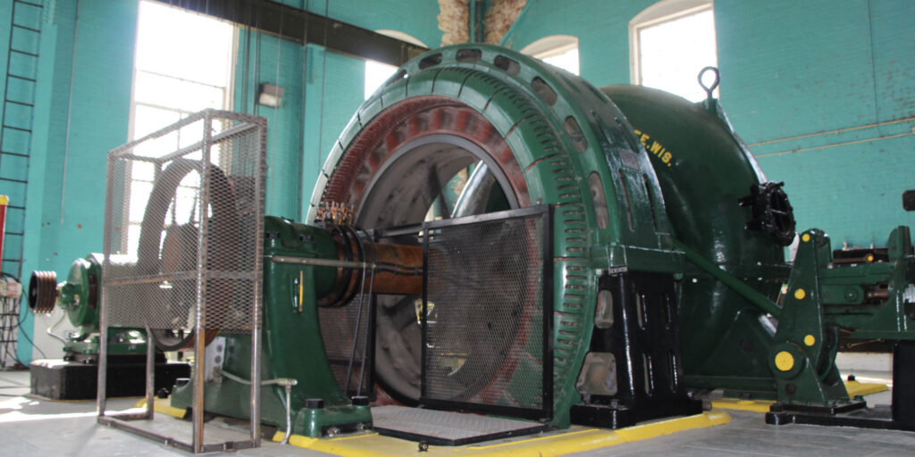 Image of hydroelectric generator at TMWA's Verdi Hydroelectric Power Plant.