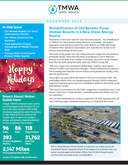 TMWA's Quality. Delivered. Newsletter