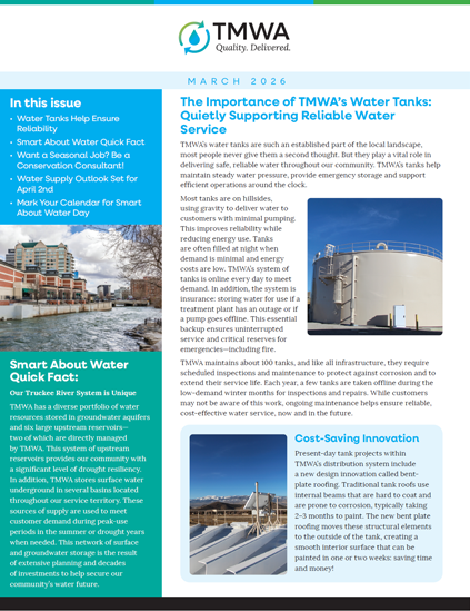 TMWA's Quality. Delivered. Newsletter