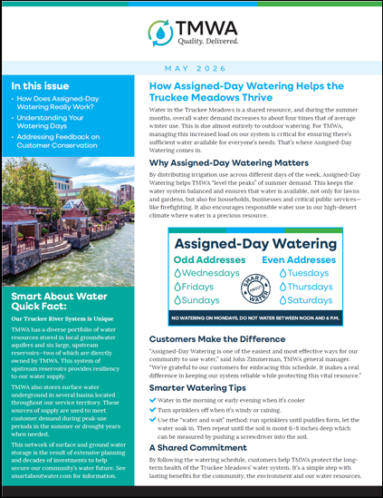TMWA's Quality. Delivered. Newsletter